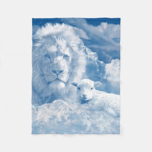 JESUS THE LAMB UND JESUS THE LION FLEECEDECKE (Vorderseite)