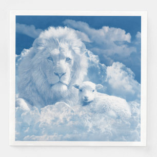 JESUS THE LAMB UND JESUS THE LION SERVIETTE