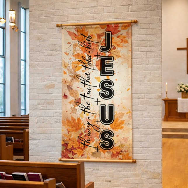 Jesus the Way the Truth the Life Autumn Design Banner (Von Creator hochgeladen)