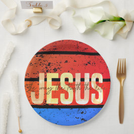 Jesus, The Way, The Truth, The Life Retro Sunset Pappteller