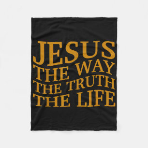 Jesus The Way-wahrheitsleben Christlicher Kleinkin Fleecedecke