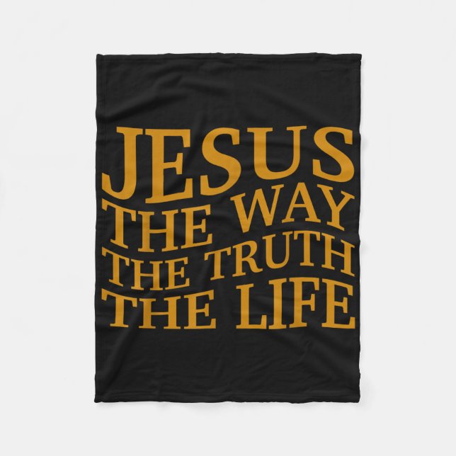 Jesus The Way-wahrheitsleben Christlicher Kleinkin Fleecedecke (Vorderseite)