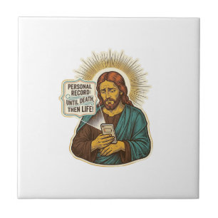 Jesus Tote Telefon Keine Musik Schweres Heben Gym Fliese