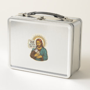 Jesus Tote Telefonnummer Keine Musik Schweres Hebe Metall Brotdose
