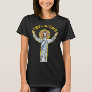 Jesus Touchdown Lustig Christlicher Glaube Sprüche T-Shirt