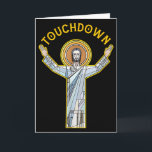 Jesus Touchdown Lustige Christliche Glaubensspruch Karte<br><div class="desc">Jesus Touchdown Lustiger Christlicher Glaubensspruch Meme Christ Beten</div>