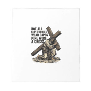 Jesus trägt das Kreuz Vintage Christlich Notizblock