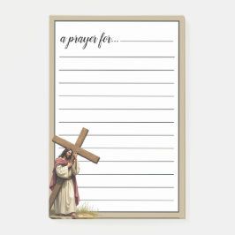 Jesus trägt das Kreuz War Room Gebet Post-it Klebezettel