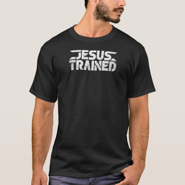 Jesus Trained God Family Wrestling Tee Christian W (Vorderseite)