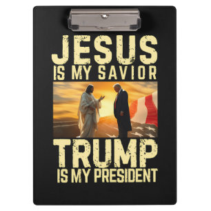 Jesus Trump - Jesus ist mein Herr und Erlöser Klemmbrett