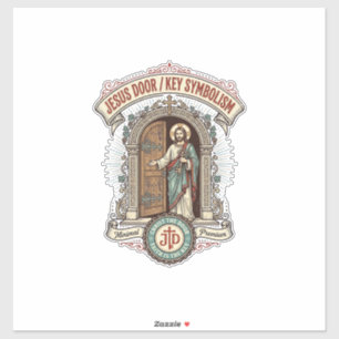 Jesus Tür Schlüssel Symbolik Jesus Tür Schlüssel S Aufkleber