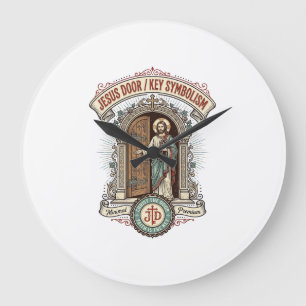 Jesus Tür Schlüssel Symbolik Jesus Tür Schlüssel S Große Wanduhr