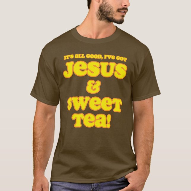 Jesus u. süßes Tee-Shirtgelb T-Shirt (Vorderseite)