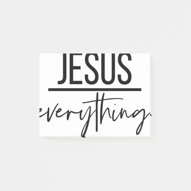 Jesus über alles post-it klebezettel (Vorderseite)