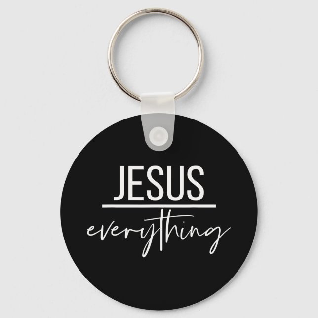 Jesus über alles Religiöse Christliche Christus o Schlüsselanhänger (Vorderseite)