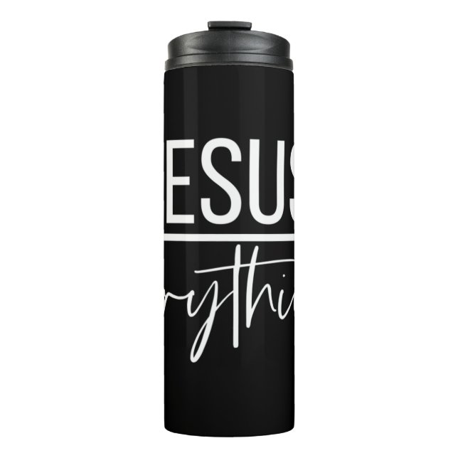 Jesus über alles Religiöse Christliche Christus o Thermosbecher (Vorderseite)