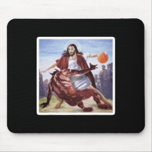 Jesus überquert den Satan Basketball Mousepad