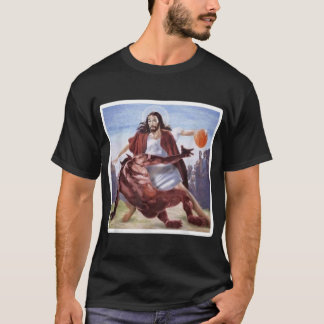 Jesus überquert den Satan Basketball T-Shirt