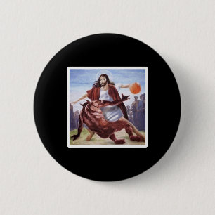 Jesus überquert den Satan Bysketbyll Button