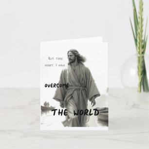 Jesus überwindet die Grußkarte (unbedruckte Innens Karte