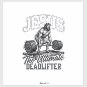 Jesus Ultimate Deadlifter Vintage Vector T-Shirt D Aufkleber