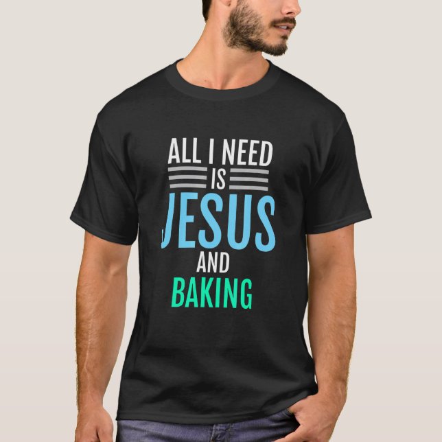 Jesus und Backen Christlich Katholisch Bäcker Tee (Vorderseite)