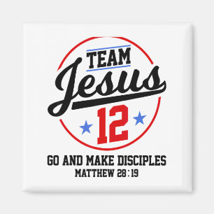 Jesus und Baseball-Mannschaft Jesus Christlich Mat Magnet
