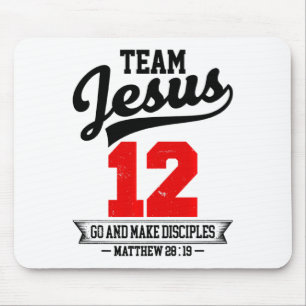 Jesus und Baseball-Mannschaft Jesus Christlich Mat Mousepad