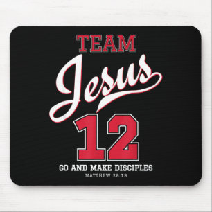 Jesus und Baseball-Mannschaft Jesus Christliches T Mousepad
