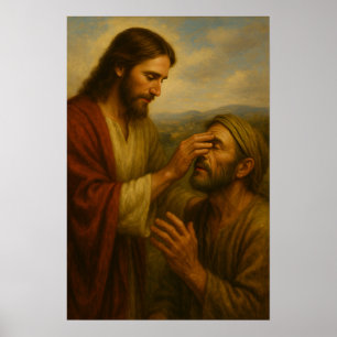 Jesus und das Blinde Man™ LDS Wall Art Poster