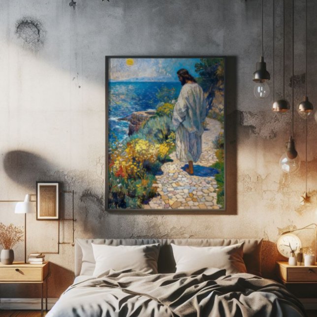 Jesus und der Impressionismus des Meeres Fotodruck (Von Creator hochgeladen)