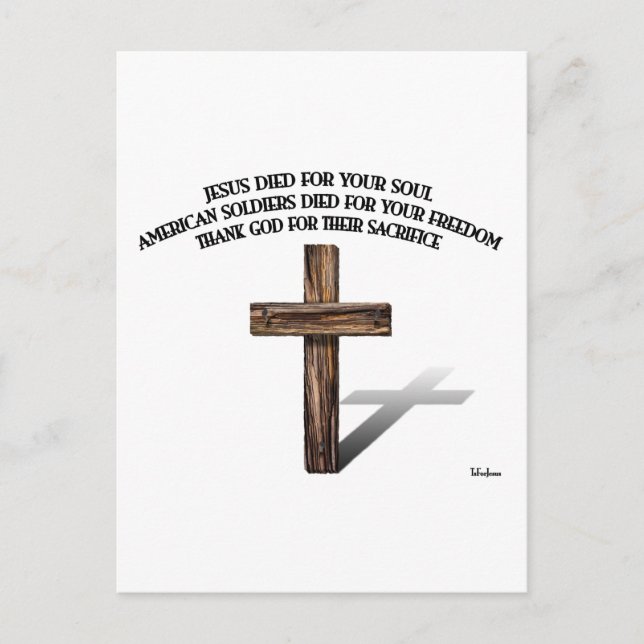 Jesus und die amerikanischen Soldaten mit robustem Postkarte (Vorderseite)