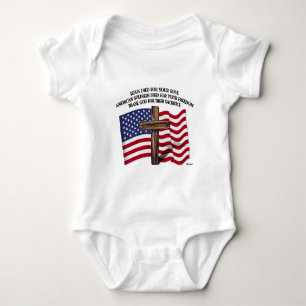 Jesus und die amerikanischen Soldaten rocken über  Baby Strampler