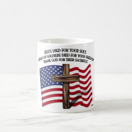 Jesus und die amerikanischen Soldaten rocken über  Kaffeetasse