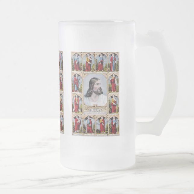 Jesus und die Apostel-Tasse Mattglas Bierglas (Rechts)