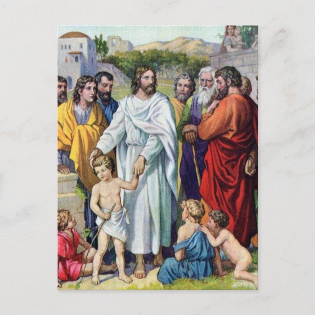 Jesus und die Kinder Postkarte (Vorderseite)