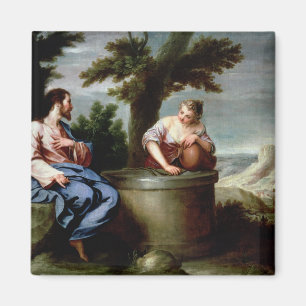 Jesus und die Samariter-Frau Magnet