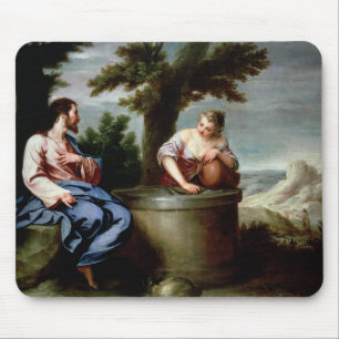 Jesus und die Samariter-Frau Mousepad
