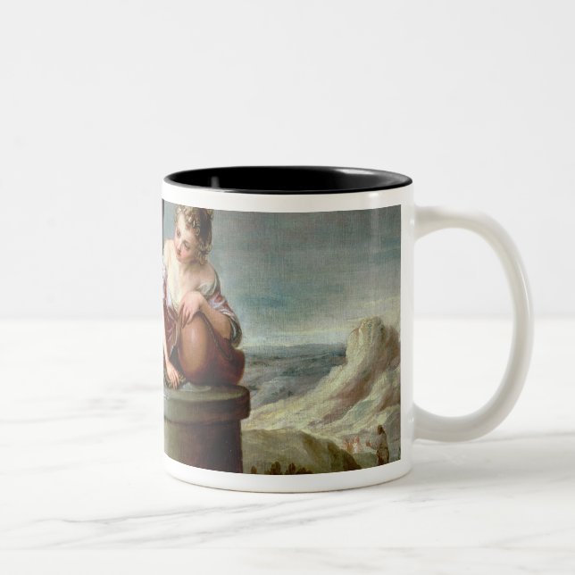 Jesus und die Samariter-Frau Zweifarbige Tasse (Rechts)