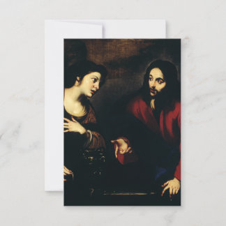 Jesus und die Samariterin Marullo Heilige Karte