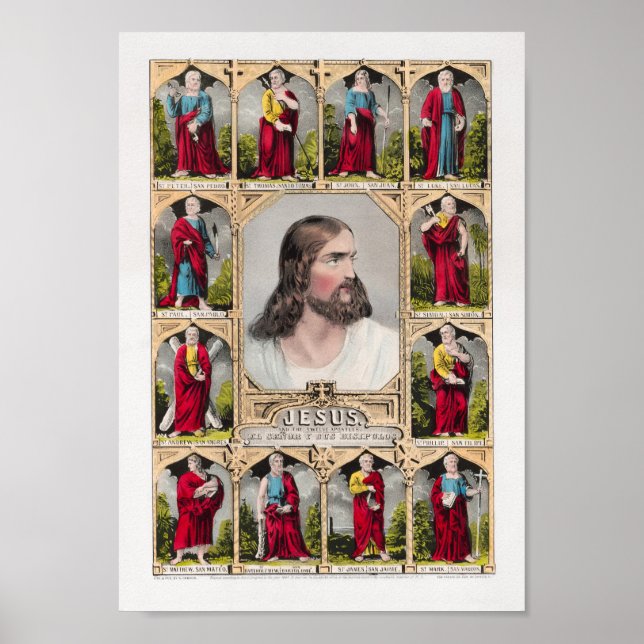 Jesus und die Zwölf Apostel Poster (Vorne)