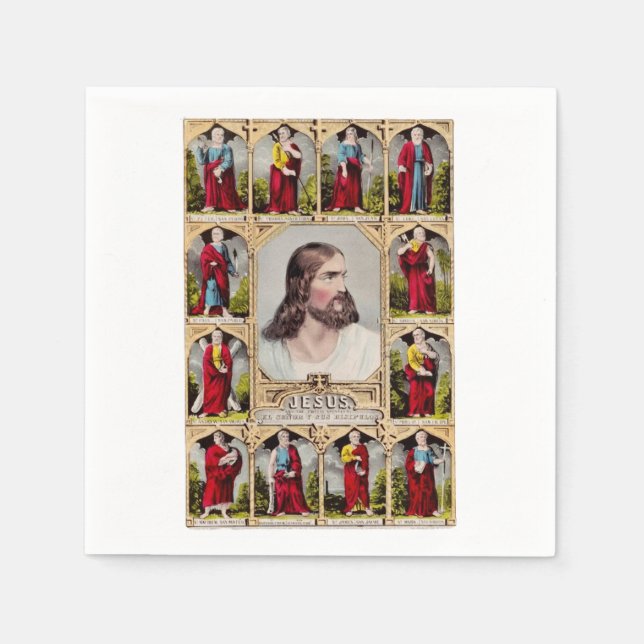 Jesus und die zwölf Apostel Serviette (Vorderseite)