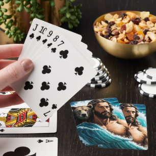 Jesus und ein Bär Spielkarten