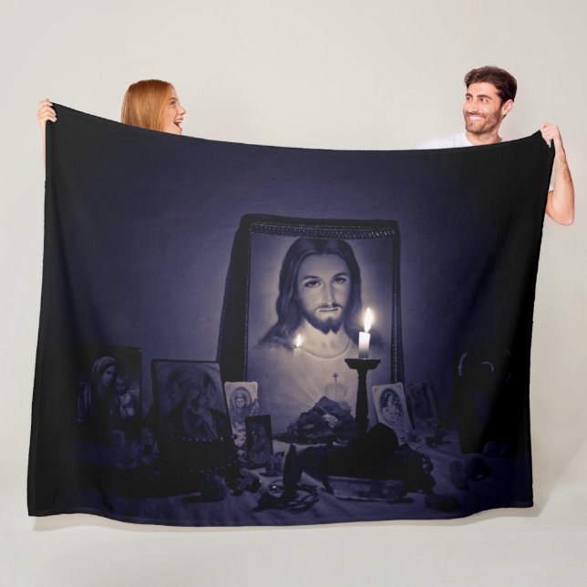 JESUS und ein CANDLE Fleecedecke (Beispiel)