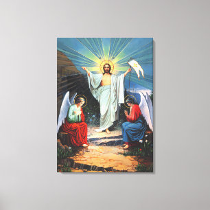 Jesus und Engel Leinwanddruck