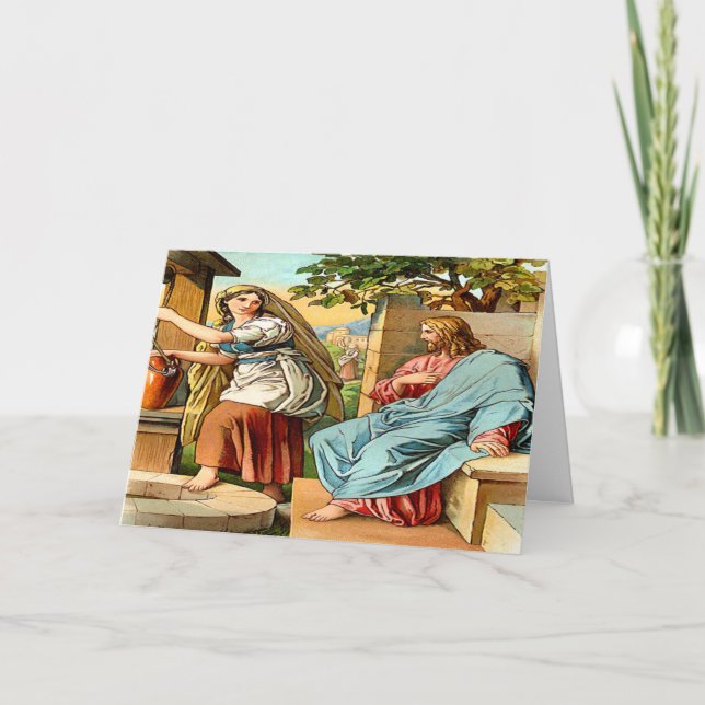 Jesus und Frauen auf der Grußkarte Karte (Vorderseite)