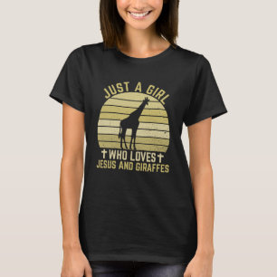 Jesus und Giraffen Christliche Mädchen und Frauen T-Shirt