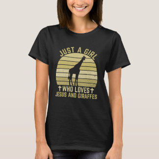 Jesus und Giraffen Christliche Mädchen und Frauen T-Shirt
