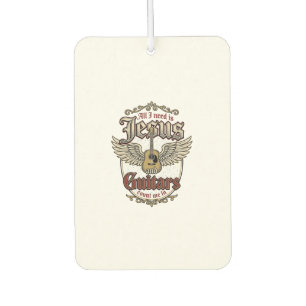 Jesus und Gitarren Vintage Christliche Gitarre Autolufterfrischer