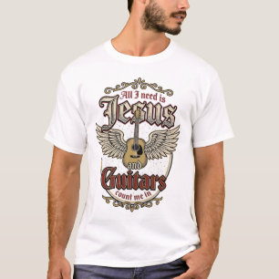 Jesus und Gitarren Vintage Christliche Gitarre T-Shirt